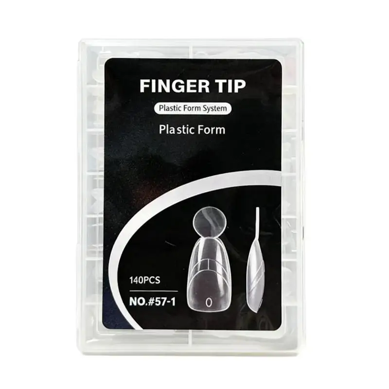 Dual Nail Forms for Extensions 140pcs with Inner Arc Line 14 Size Upper Forms for Home or Professional Nail Art UseHot
