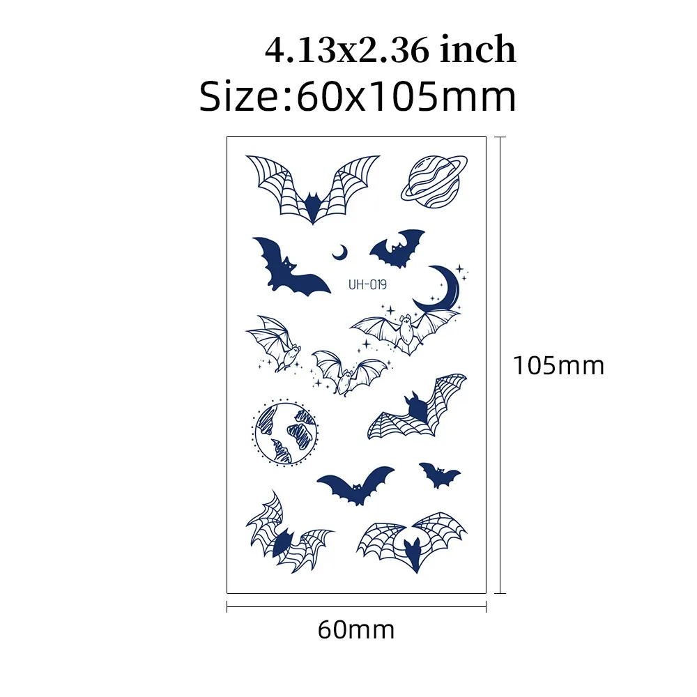 12Pcs Herbal Tattoo Ink Semi-Permanent Waterproof Tattoo Sticker Feather Birds fly Letter Lucky Numbers Realistic Body Art Tatto