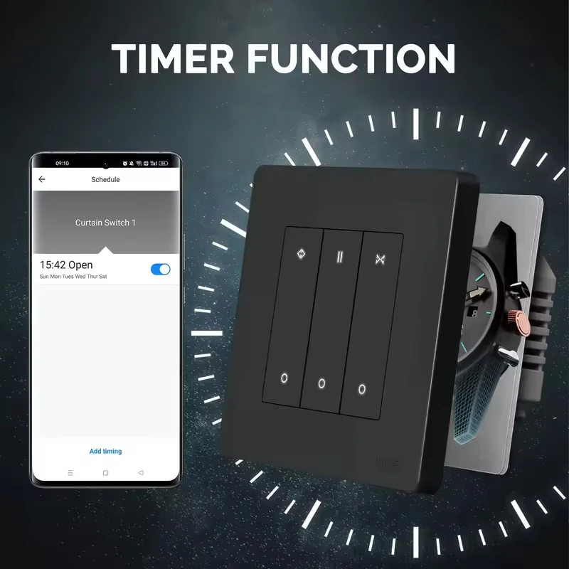 MOES Tuya Smart ZigBee3.0 Curtain Switch Smart Home Roller Shutter Electric Curtains Blind Motor Works With Alexa/Google Home