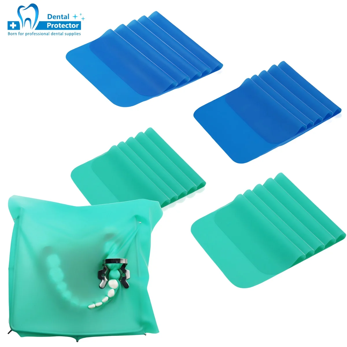 

35/50Pcs Dental Rubber Dam Sheet Natural Latex Rubber barrier Endodontics Dams 5*5/6*6" For Kids Adults