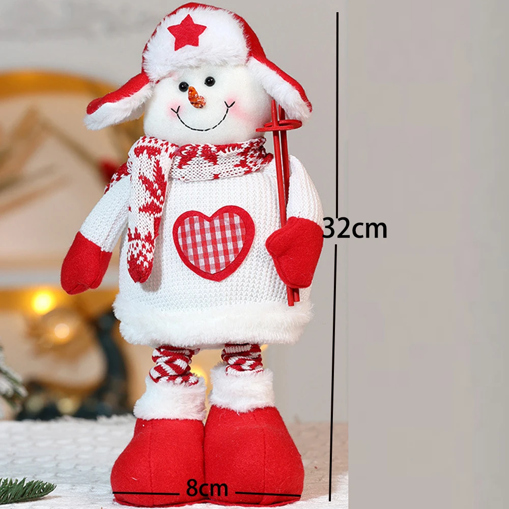 Telescopic doll Christmas doll ornaments cartoon knitting wind old snowman Christmas decorations, interior decoration, Christmas