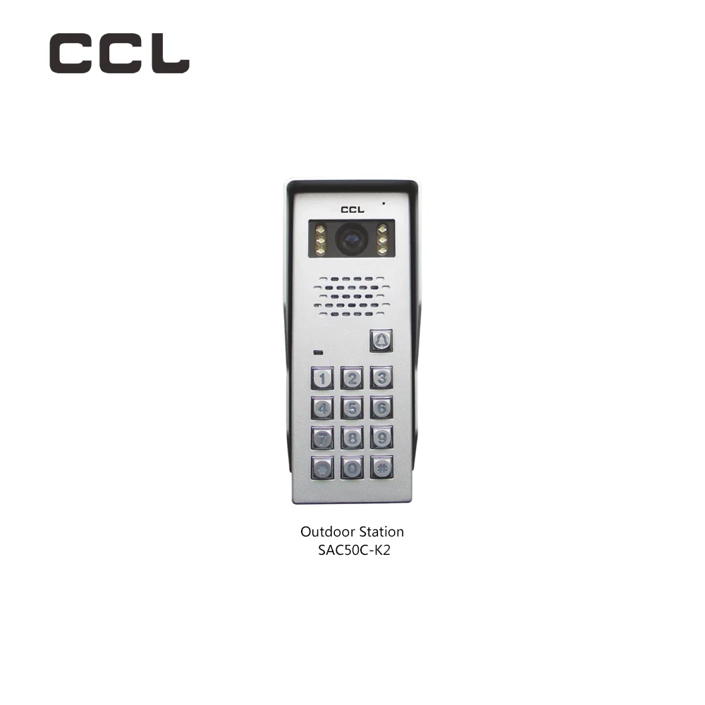 CCL 7 Inch 2-Wire Video Intercom for Villa Security Protection System Door Phone DIY 2Wires Connection Picture Record No Network