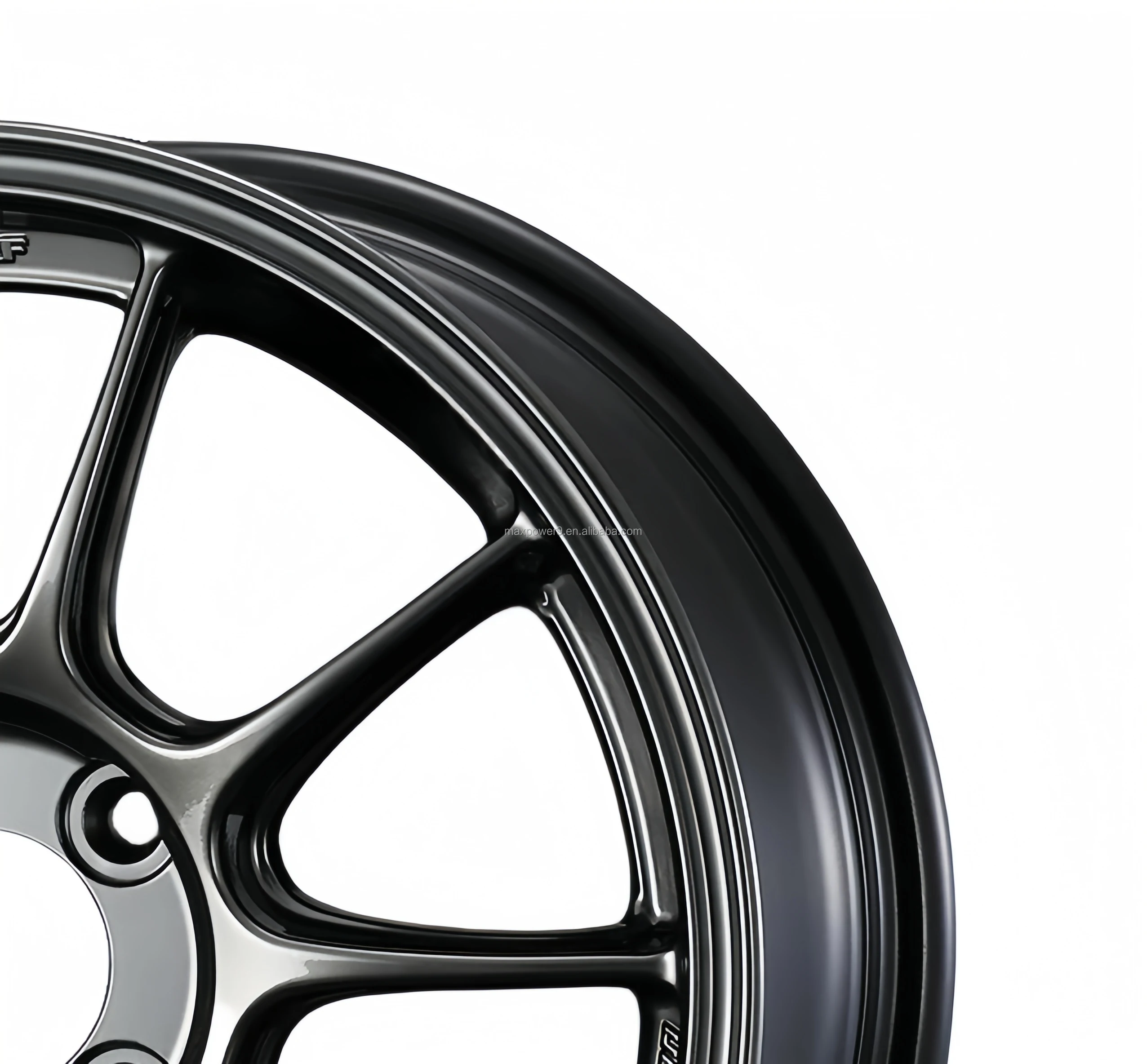 جديد 15-18 بوصة مشكلة تدفق مزورة 5 حفرة سبائك الألومنيوم عجلة حافة أسود أبيض متوافق مع بنز لأودي 5x120 5x114.3 100 مللي متر #3