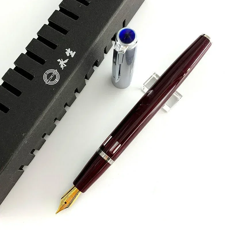 

Black Blue Wine Red Grey Luxury WinSung 601A Fountain Pens Piston Ink 0.38mm 0.5mm Nib Design Writing Stationery Blue Top