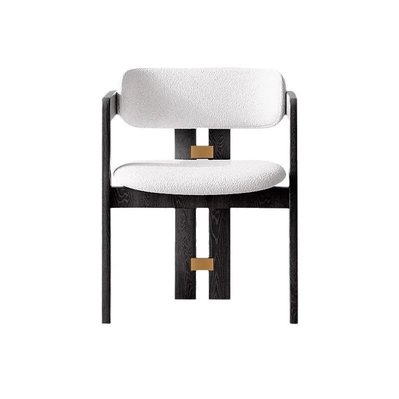 Medieval ash wood solid wood restaurant chair with armrests designer chair