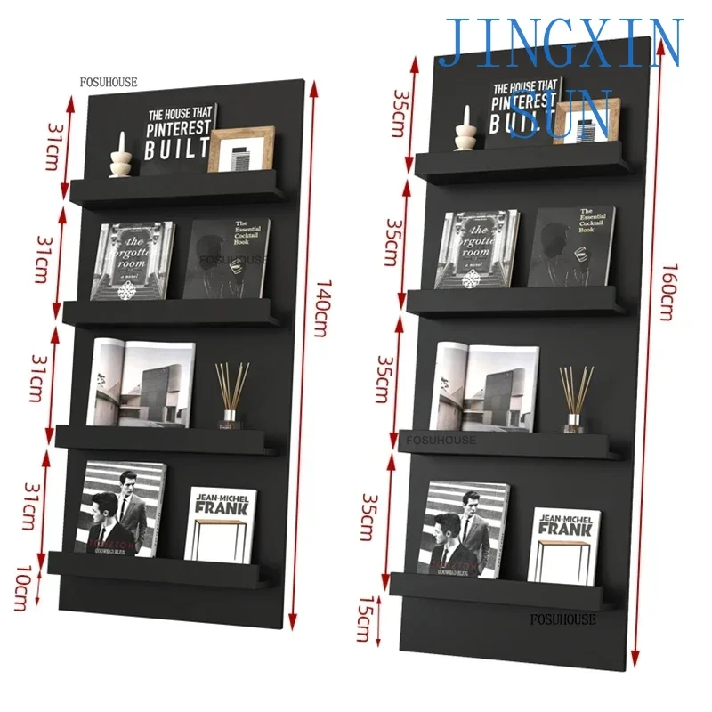 Luxury Wooden Bookcases Designer Living Room Furniture Home Multi-layer Magazine Rack Floor-standing Bookshelf Storage Organizer