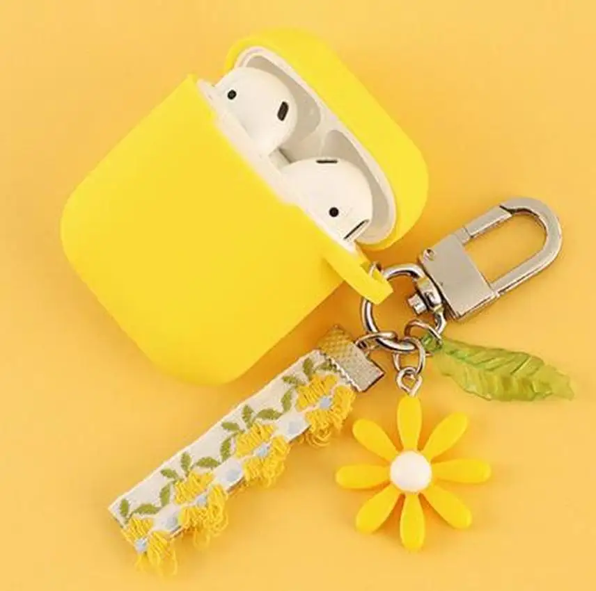 Rung Pro 2 3rd Ốp Lưng AirPods 2 Ốp Lưng Sang Trọng Bơ Mặt Dây Chuyền Chìa Ốp Tai Nghe Ốp Lưng Dễ Thương Airpods Pro 3 Bao