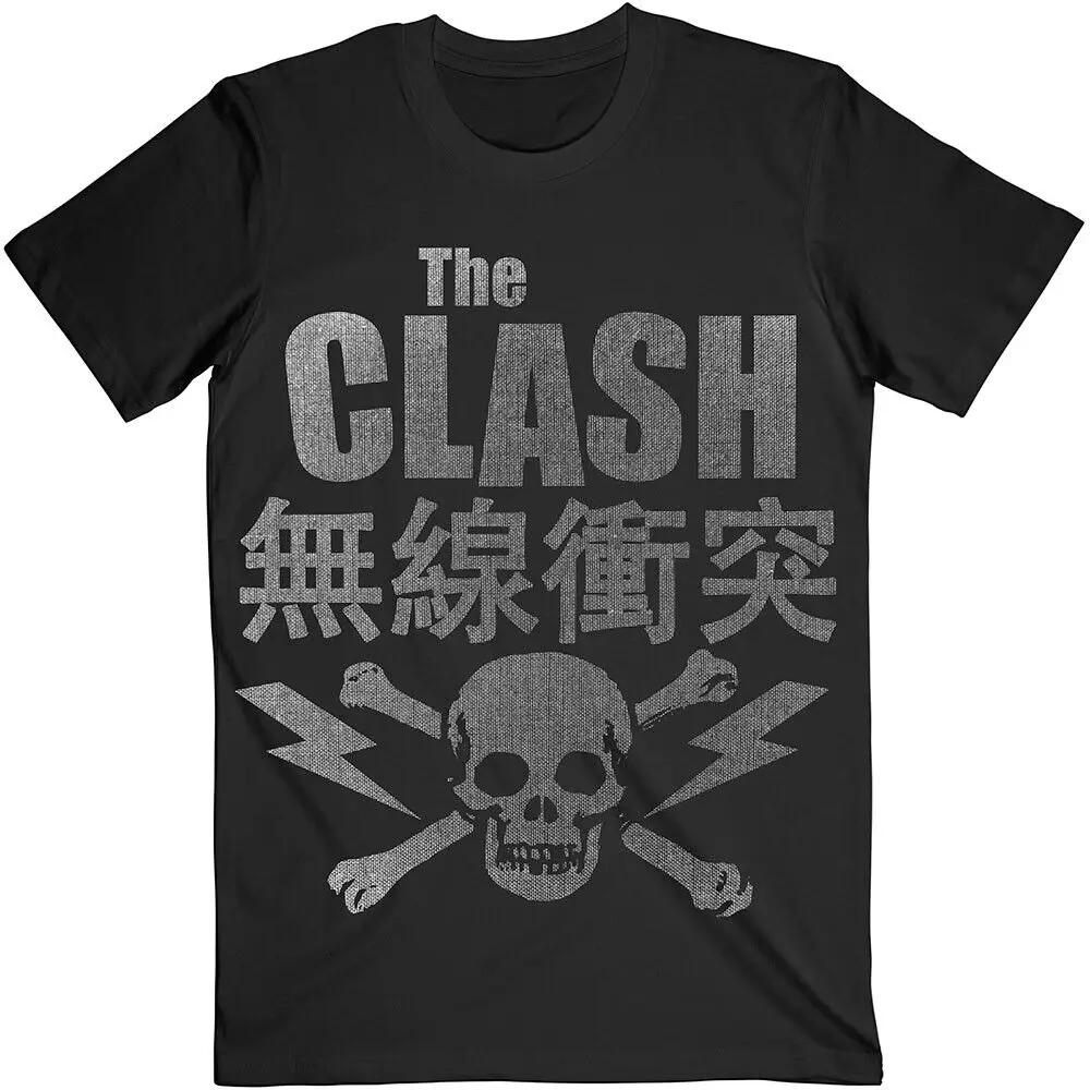 Men's Clash Skull Crossbones T shirt Large Black