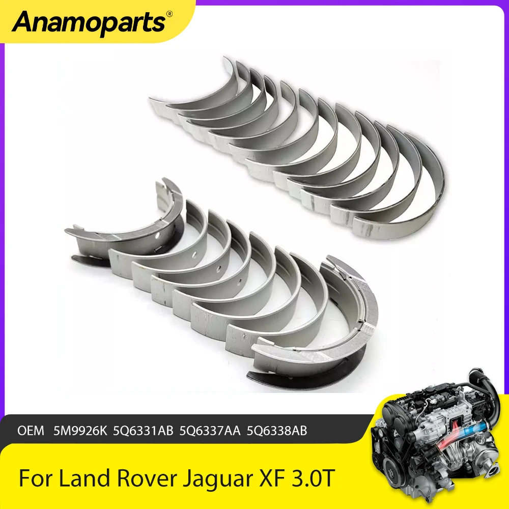 Engine Parts Crankshaft Main Connecting Rod Bearing Set Fit 3.0 L For 2009-2016 Land Rover Discovery Jaguar XF 3.0T Diesel 306DT