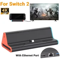 Estación de acoplamiento de TV portátil para Nintendo Switch 2, estación de carga 4K, salida compatible con HDMI/puerto tipo C/puerto USB para NS2