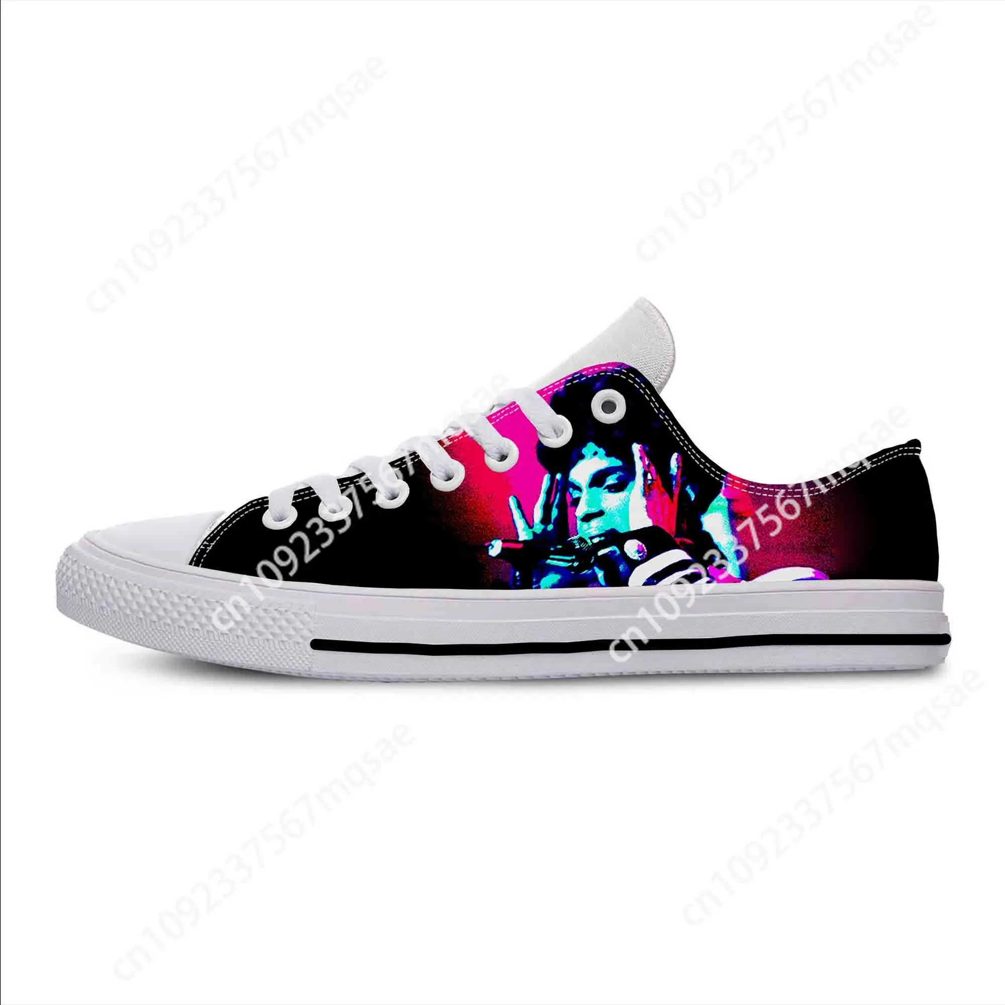 Hot Summer Music Singer Prince Rogers Nelson Purple Rain Casual Cloth Shoes Breathable Mens Womens Sneakers Low Top Board Shoe