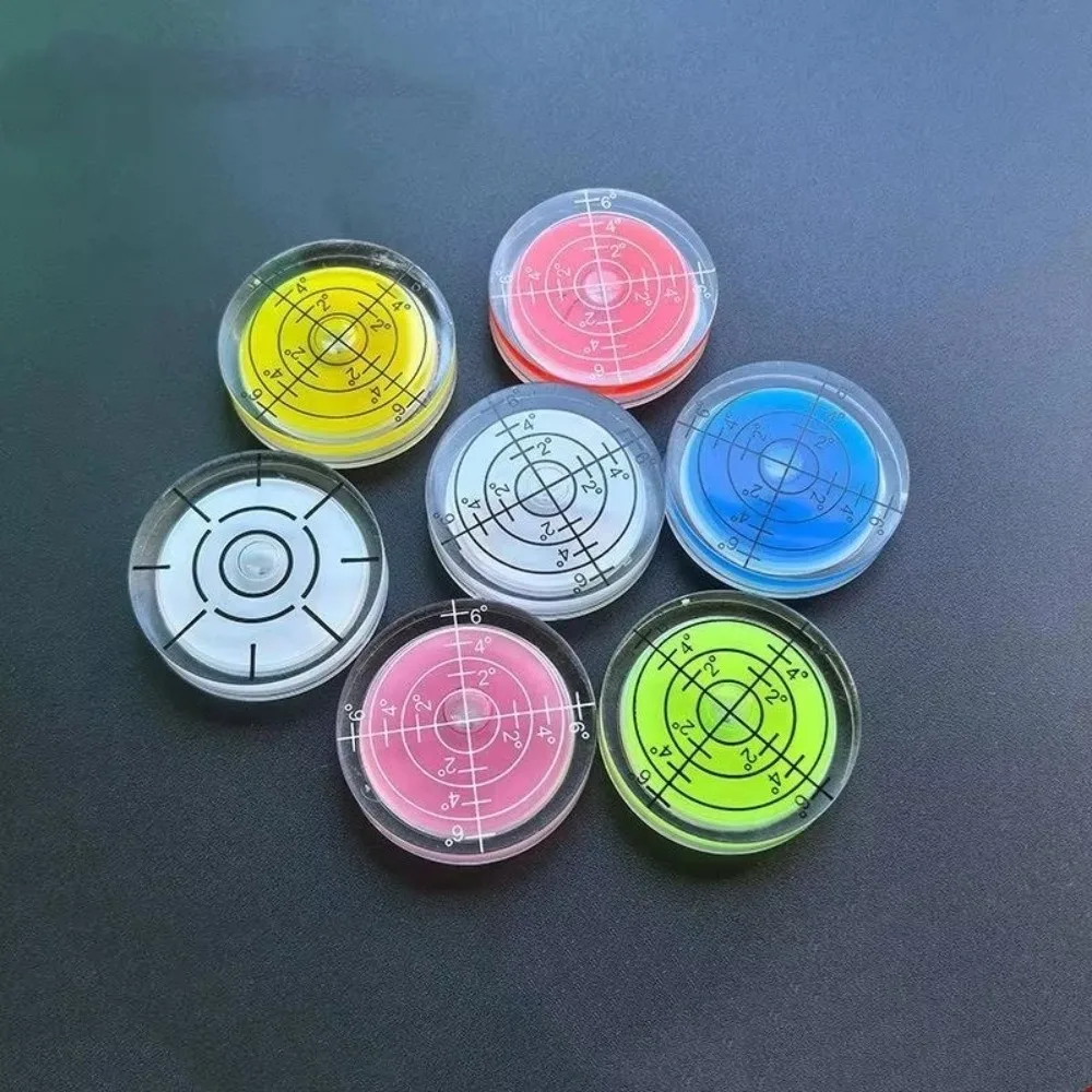 32mm Size Mini Bubble Level 20°-30° Accuracy Degree Mark Round Measuring Meter Plastic Construction Horizontal Bead