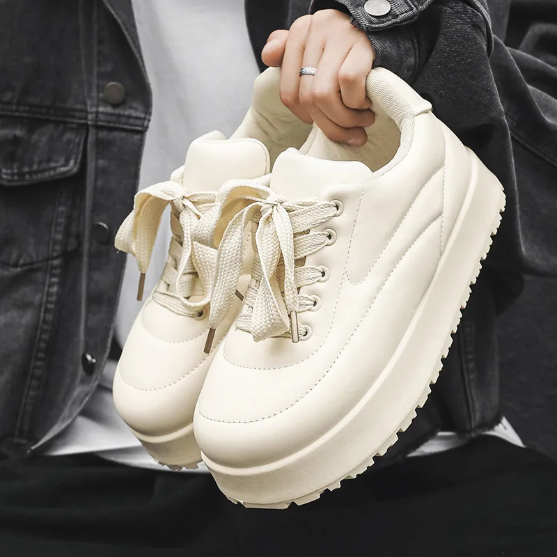 

Men's shoes fashion new thick soled bread shoes men's board shoes comfortable and versatile casual big head men's shoes