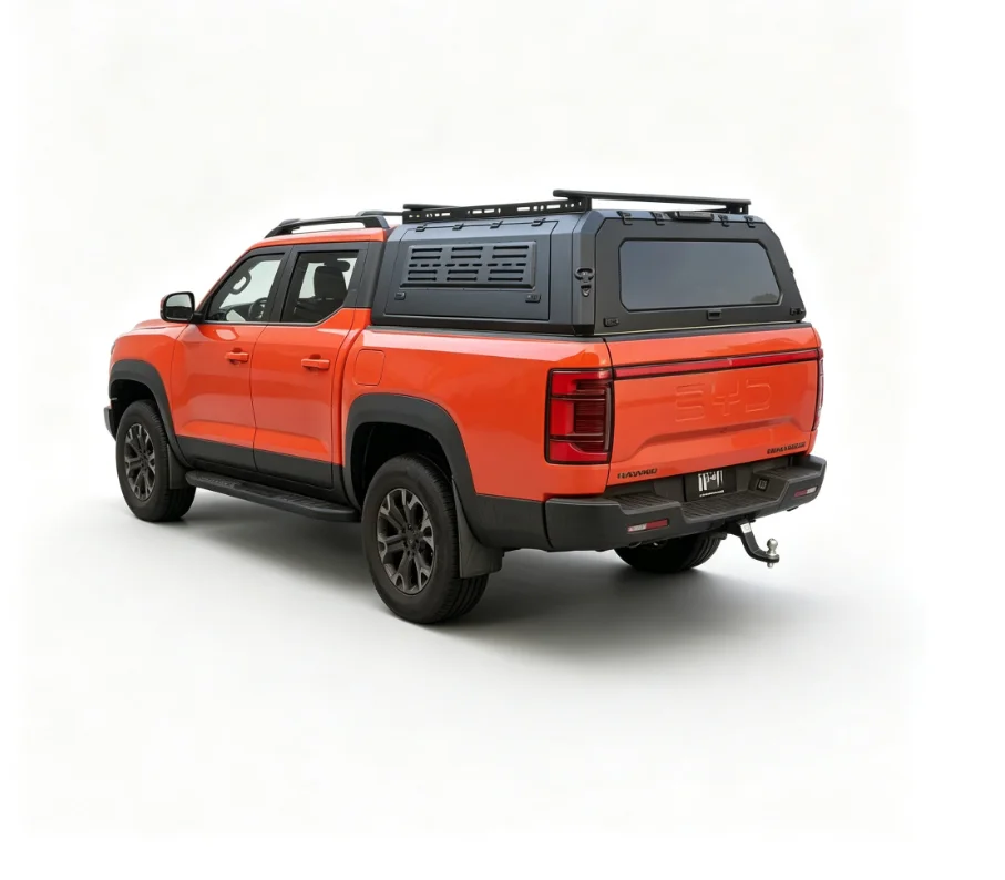 Dream Car ZST Matte Black Aluminum Pickup Truck Camper Shell Canopy MOLLE Panel Full Roof Rack Lockable Tinted Window Waterproof