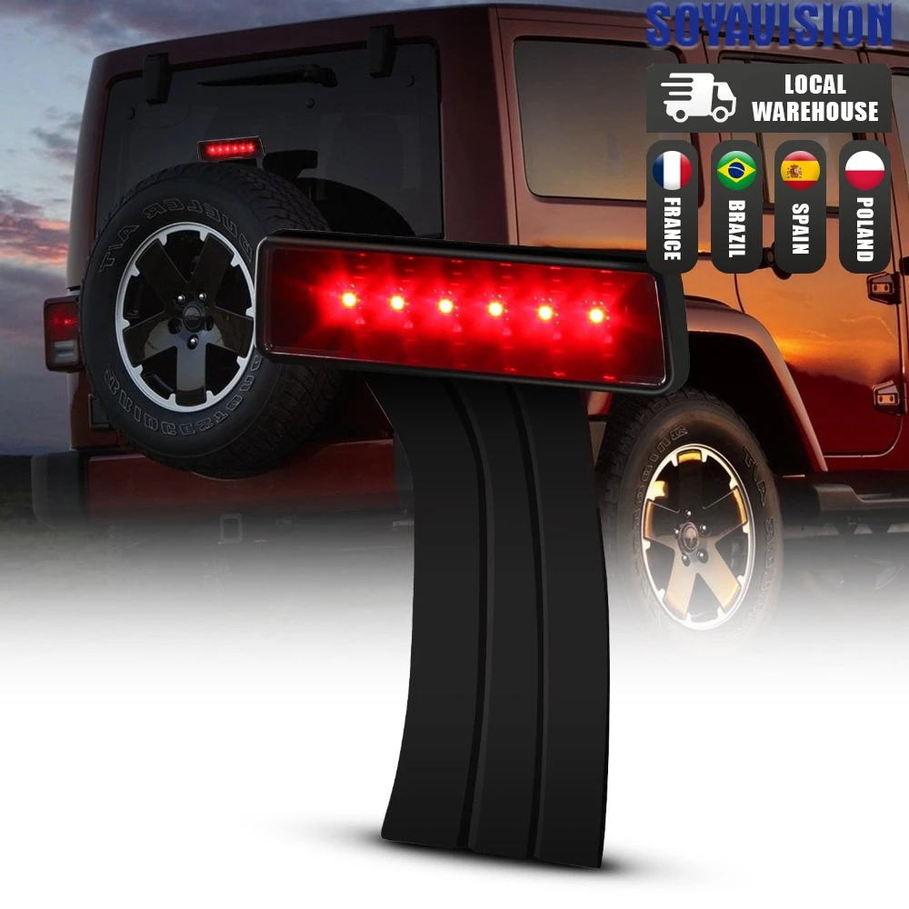 For Wrangler JK LED Rear Stop Lights Third High Brake Light For Jeep JK 2007- 2017 Accessories Car LED Third Brake Tail Lights