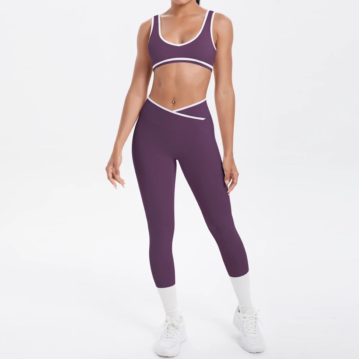 Damen-Sport-BH, Yoga-Hosen-Set, schnell trocknende Leggings, Fitness, Sport, Sommer, Yoga-Top, Push-Up, hoch taillierte Yoga-Sport-Leggings – Detail 19