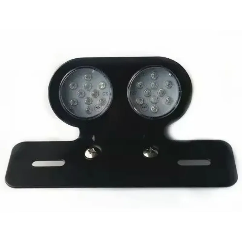 Black Motorbike LED Tail Brake License Plate Light Cafe Racer Old School Vintage