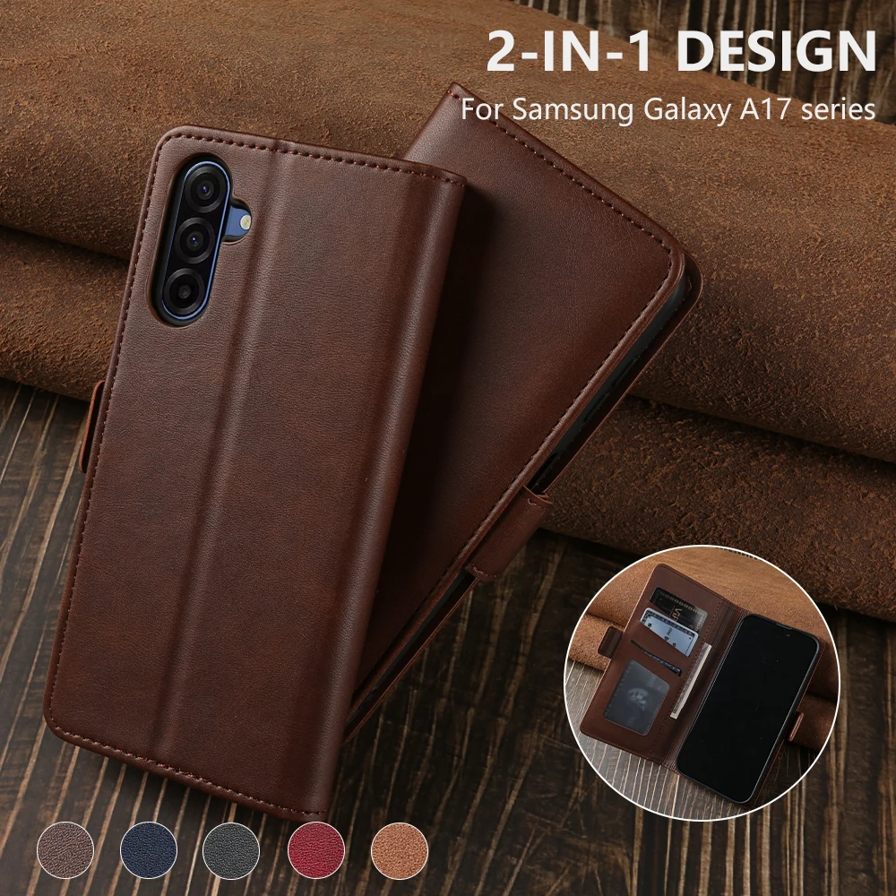 

Кожаный чехол для Samsung Galaxy A50 A70 A72 A71 A51 A41 A72 A52 A32 A22 A12 A53 A13 A33 A54 A35 A55 A07 A17 5G с слотом для карт