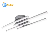 Indoor Home Decor Lighting LED Ceiling Lights 12W 18W 24W 2 3 4 Light Bars Curved Design LED Ceiling Lamp AC85-265V Living Room