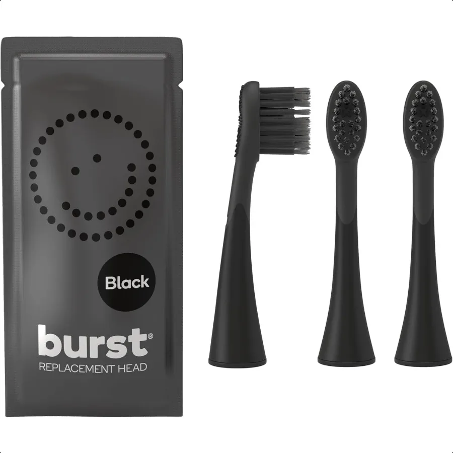 

Оригинальные сменные насадки для оригинальной электрической зубной щетки Sonic, черные, 3 шт., ультрамягкая щетина для глубокой очистки пятна, налета