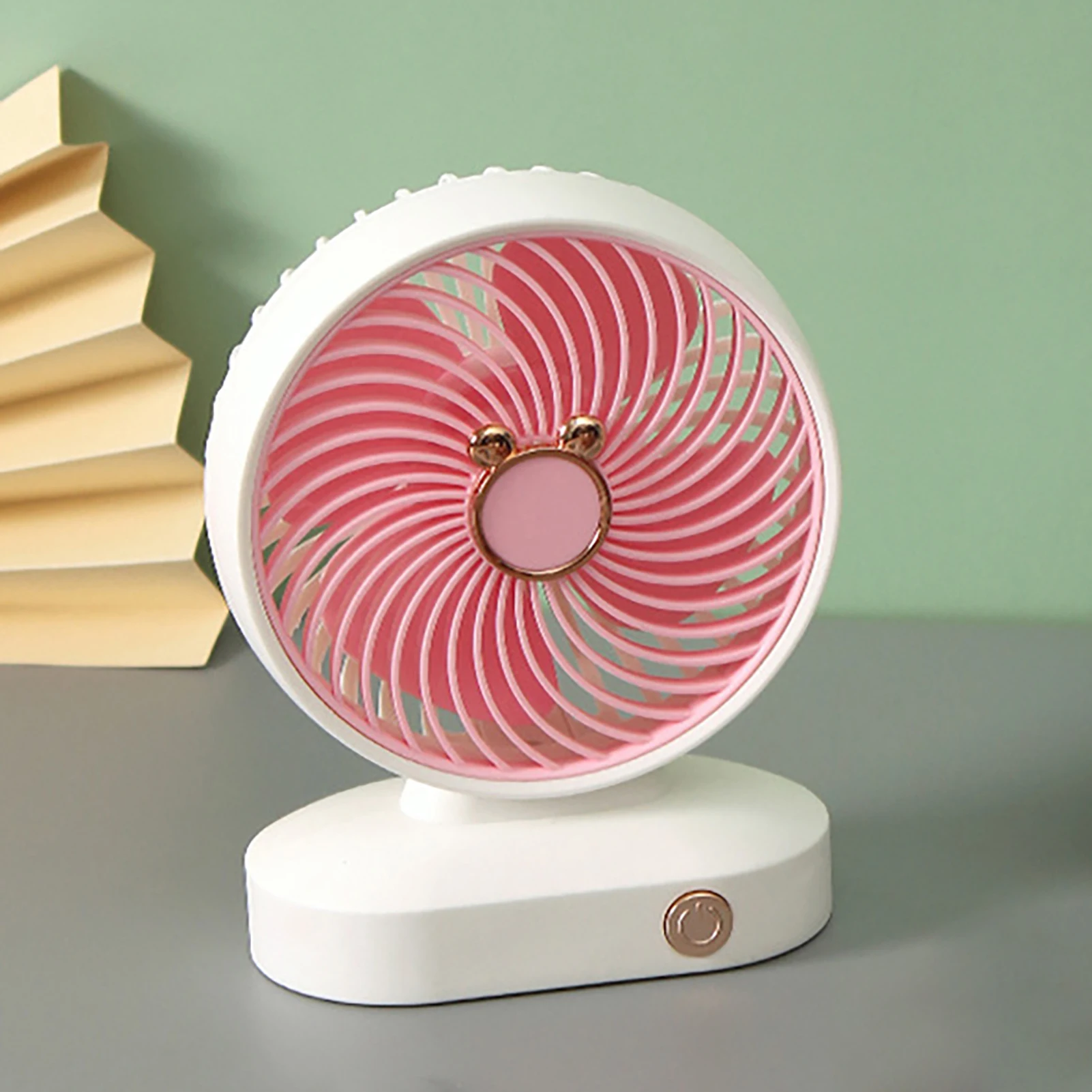 Portable Cooling Table Fan Ultra-Quiet Rechargeable Personal Fan for Traveling Outdoor Office xobw