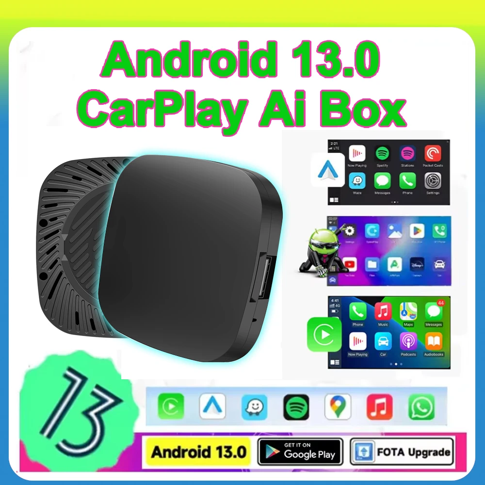 

CarPlay Tv Box Android13 For Netflix YouTube Play Store Wireless Carplay Android Auto Car Intelligent Systems for Wired Carplay