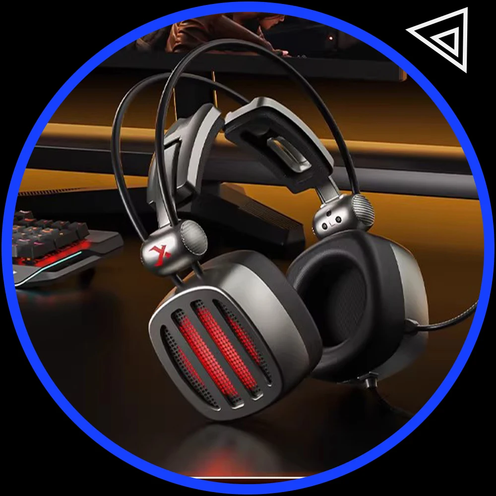

XIBERIA S21MAX Headphones Hi-Res Gold Standard Authentication CM6646X1 Chip Gaming Earphone 7.1 Surround Sound PC Gamer