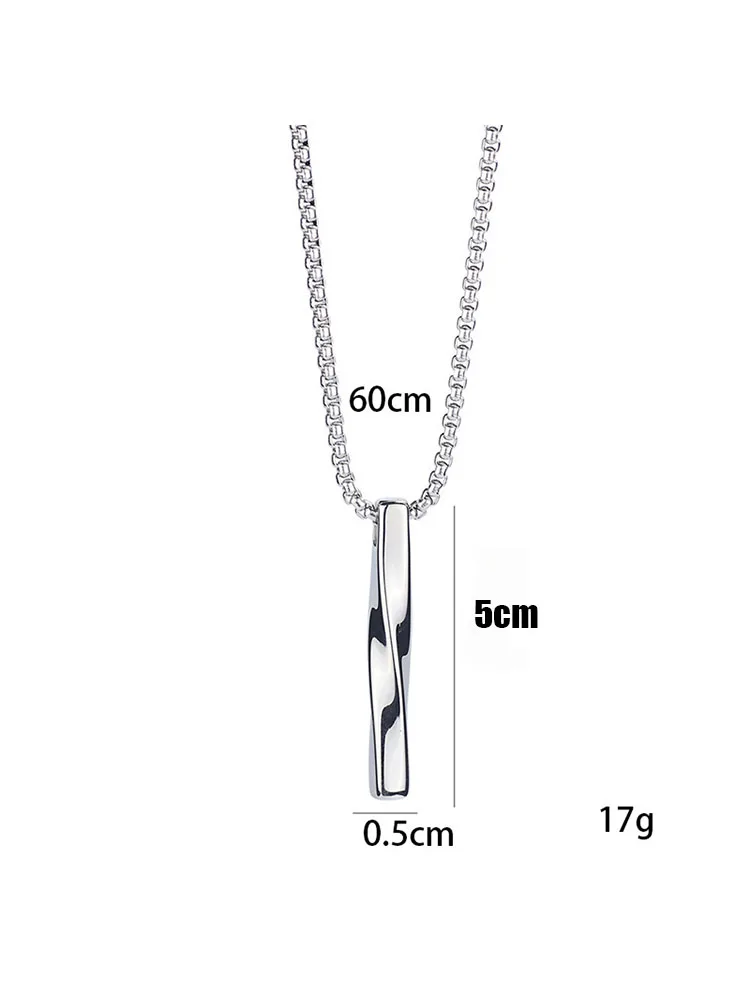 Fashion New Men 3D Vertical Necklace Hot Classic Pendant Stainless Steel CubanNecklace Temperament Cool Pendant Men Jewelry Gift - Image 5