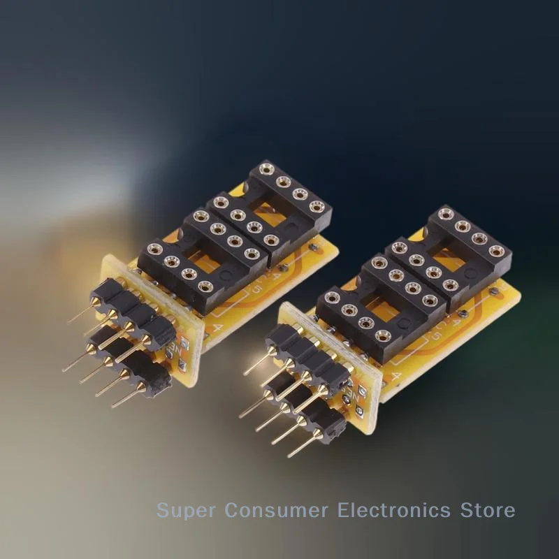 Dual Single Op-Amp Adaptor for Audio OPamp; DIP8 to Single Operational Amplifier; Suitable for NE5534 AD797 OPA627.
