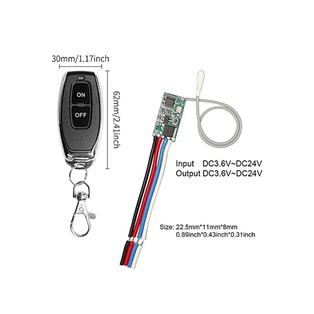 433 ميجا هرتز العالمي اللاسلكية RF التحكم عن بعد التبديل تيار مستمر 6 فولت 12 فولت 24 فولت 1CH قناة التتابع اللاسلكية آمنة RF مفاتيح التحكم عن بعد