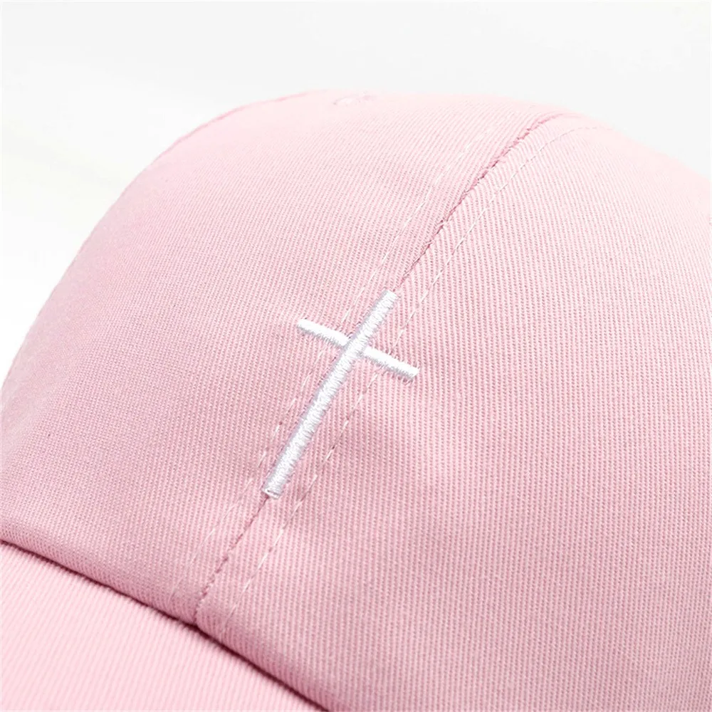 1Pc 2024 Unisex Casual Baseball Caps Cross Embroidery Hat Polyester Sun Visor Cap Adjustable Women Hip Hop Hat Trucker Dad Hats