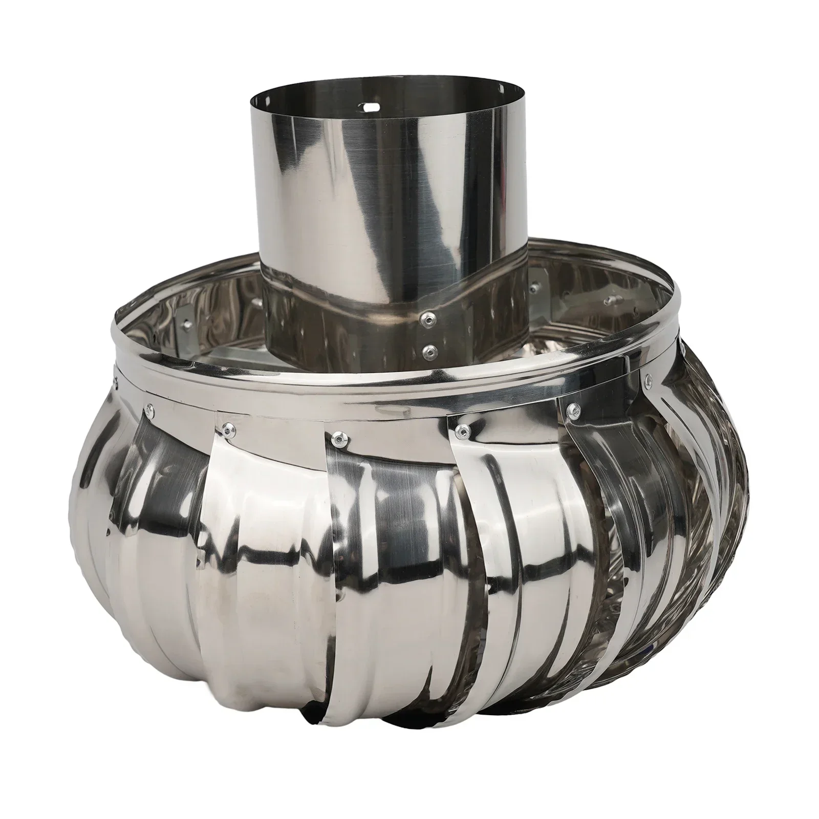 Rotating Stainless Steel Chimney Cowl Cap Protects Flue Pipe Wind Ball Ventilation Smoke Exhauster Rainproof Ventilation Fan