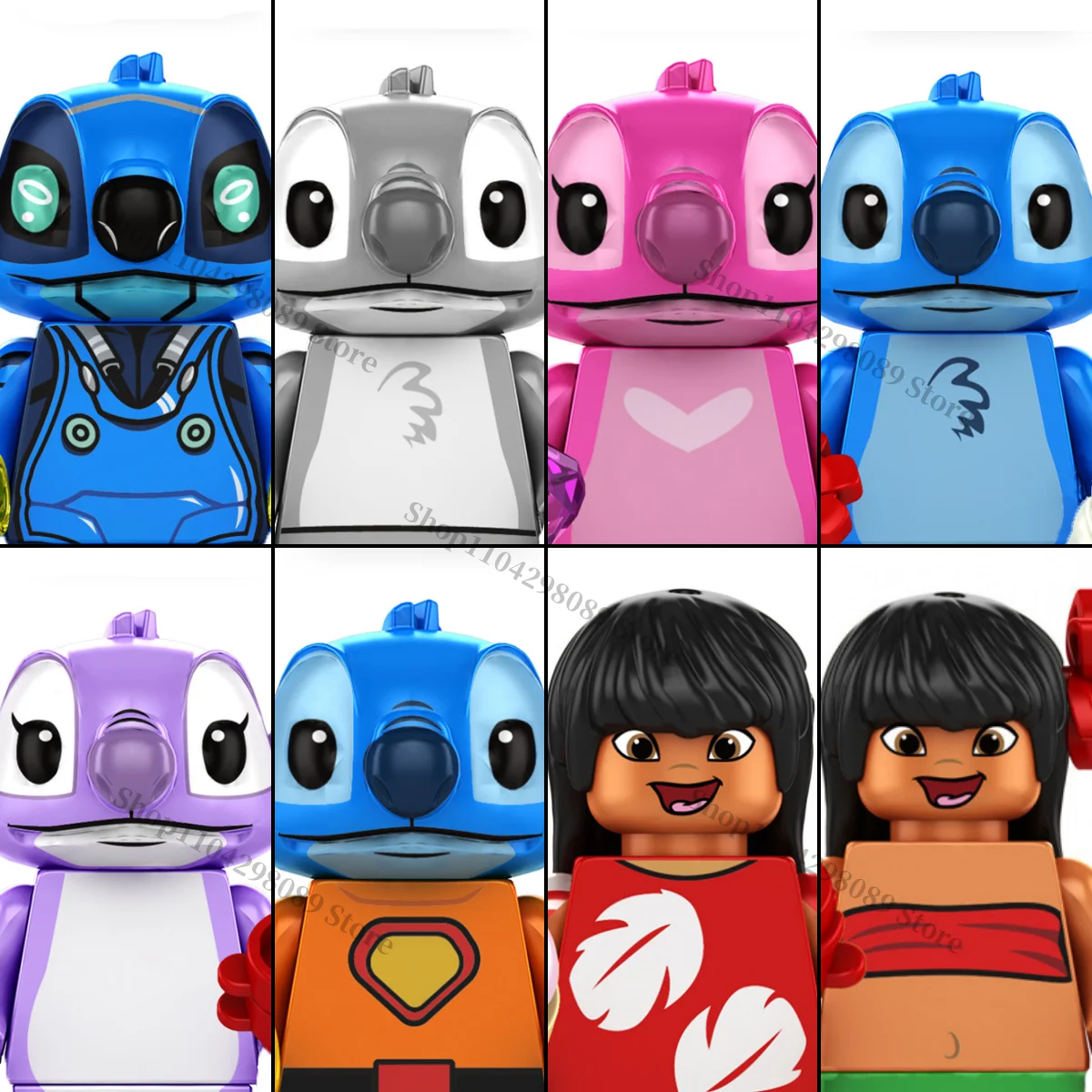 

Disney TP1005 cartoon anime character Stitch Minnie building blocks children's mini brick toys holiday birthday gifts