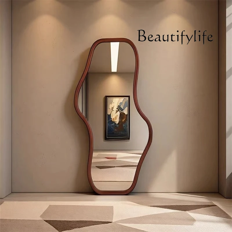 

French antique full body floor mirror home designer special-shaped bedroom American retro high-end sense
