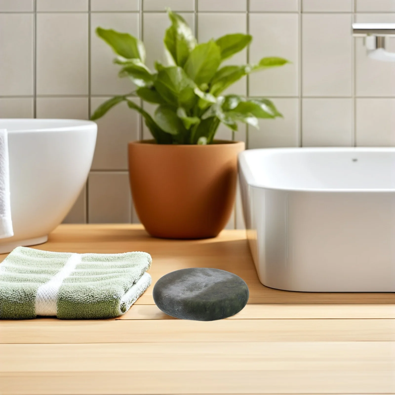 

Hot Massage Stones Green Jade Oval Shaped Natural Heated Spa Therapy Relaxation Muscle Recovery Far-Infrared Chakra