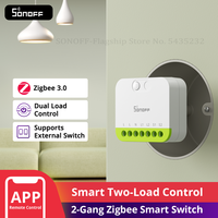 SONOFF MINI-ZB2GS MINI DUO 2-Gang Zigbee Smart Switch Dual Load Control Zigbee 3.0 Compatibility Signal With Multiple Zigbee Hub