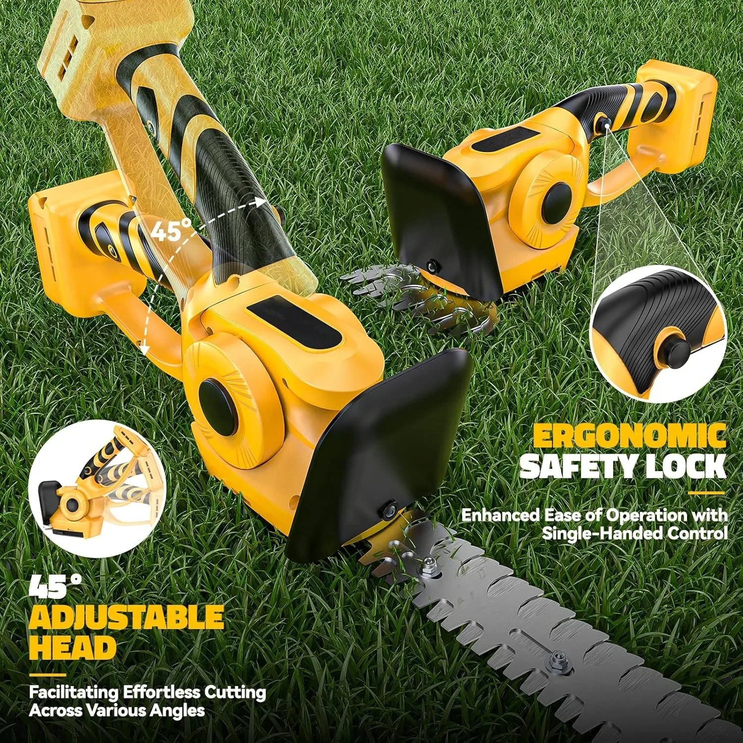 

2 in 1 Handheld Grass Trimmer Cordless Electric Hedge Trimmer for Yard, Garden, Lawn Care for Dewalt 20V Battery (No Battery)