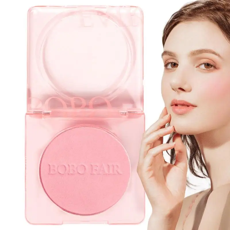 Single Blushs Palette Face Cream Concealer Foundation Powder Waterproof Lasting Face Rouge Powder Natural Peach Blusher Rouge