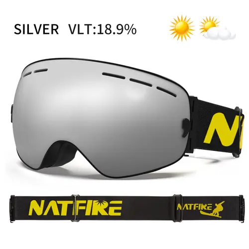 Ski Goggles Pro 100% UV400 Protection Anti Fog Interchangeable Lens Skiing Glasses Snowboard Snow Goggles for Men Women Natfire - Image 8