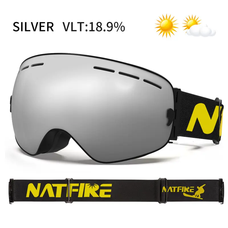 Ski Goggles Pro 100% UV400 Protection Anti Fog Interchangeable Lens Skiing Glasses Snowboard Snow Goggles for Men Women Natfire - Image 8