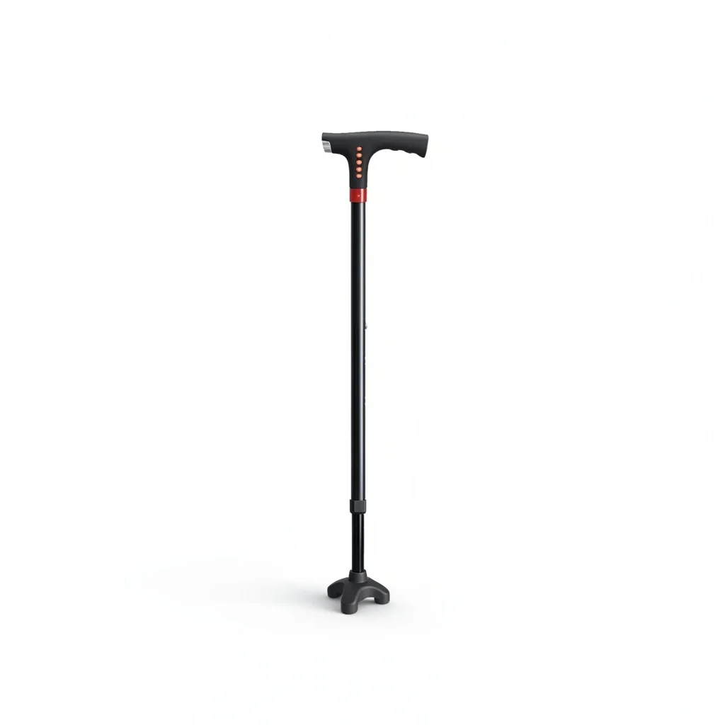 

Foldable Smart Cane with GPS, Rechargeable Walking Stick, SOS Alarm Fall Detection, Intelligent Mobility Aid, for Elderly Care