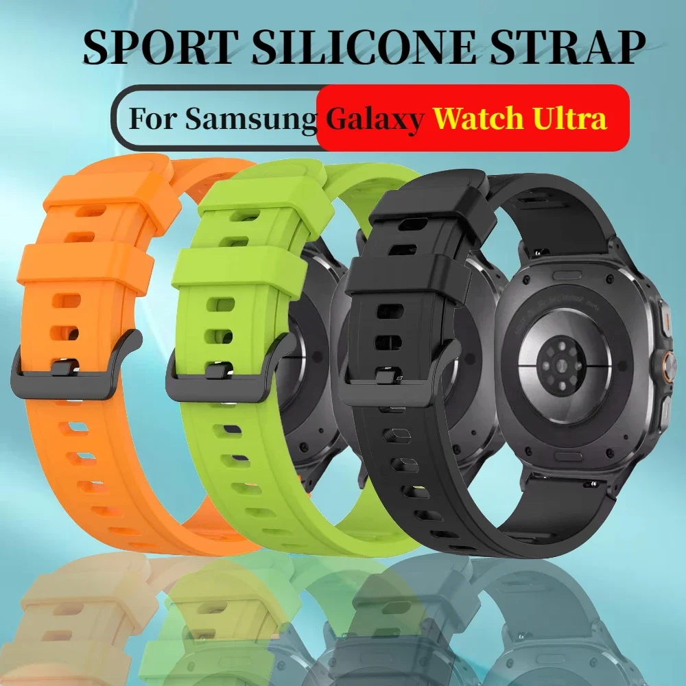 Sport Silicone Strap for Samsung Galaxy Watch Ultra 47mm Breathable Soft Bracelet Wristband Galaxy Watch Ultra Replaceable Belt