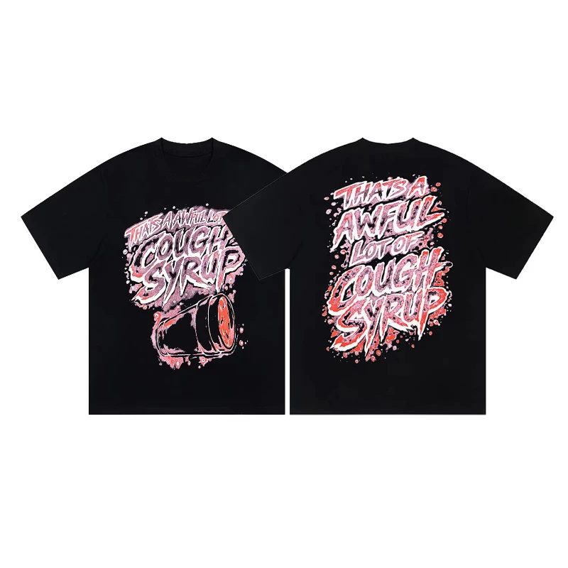 Rare That. A Lot of Awful Cough Syrup. American-style High Street Short-sleeved T-shirt for Men and Women.