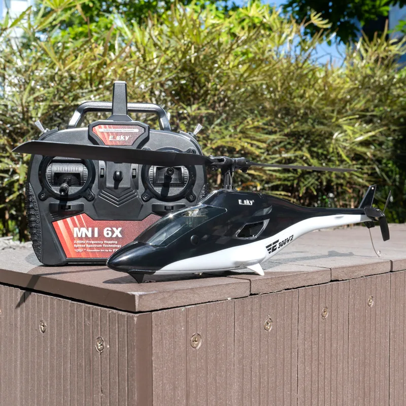 Esky 300v2 modelo de controle remoto avião simulação real única hélice helicóptero combate veículo aéreo não tripulado brinquedo