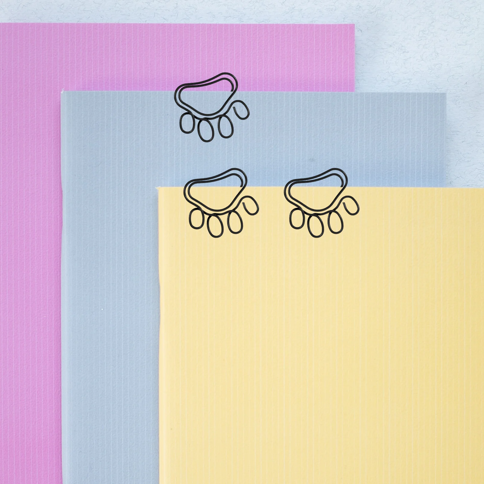 20 Pcs Cartoon Paw Print Paper Clip Clamp Document Clips Tiny Cute for Paperwork Metal Paperclips Claw