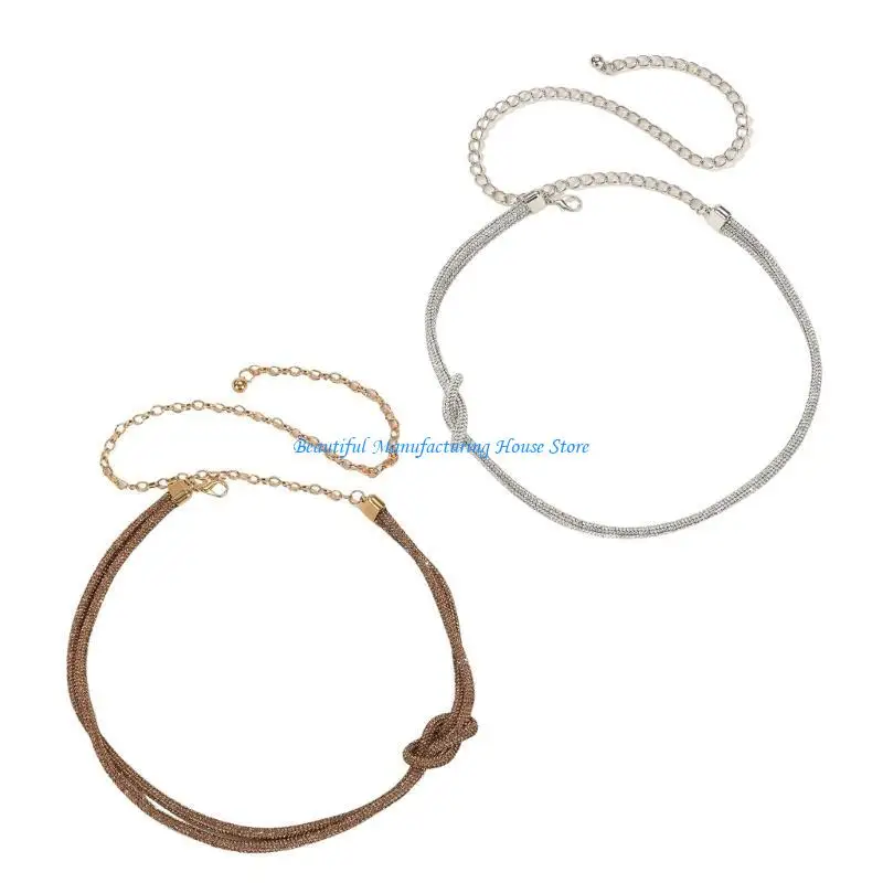 E56A حزام الخصر هوت جيرل سلسلة مرصعة بالجواهر سلسلة الجسم قابلة للتعديل لمهرجان الموسيقى #2