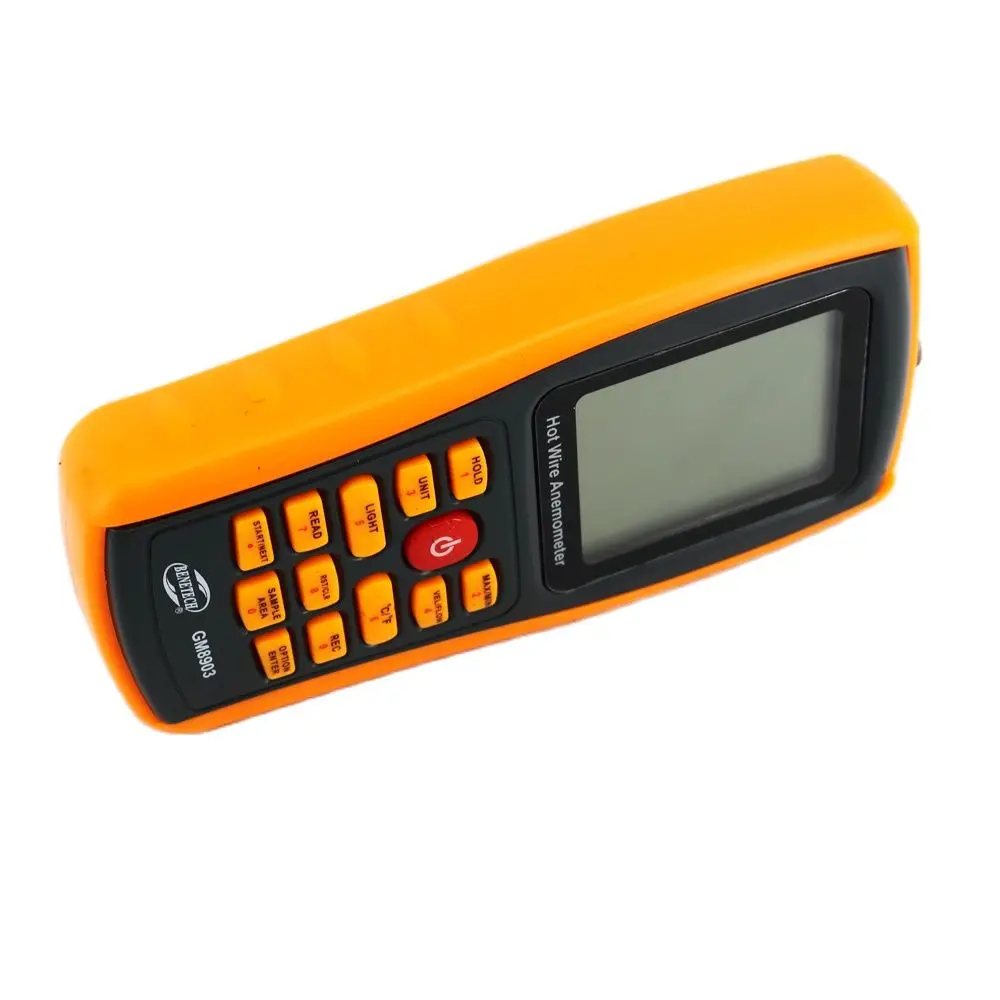 Anemómetro digital GM8903, medidor de temperatura del aire, rango de velocidad de ala 0-30 m/s
