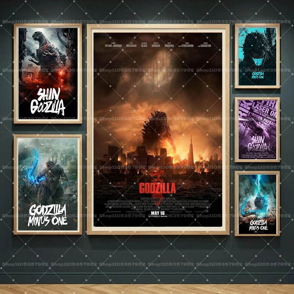 Godzilla Minus One Godzilla Vs Kong Kaiju Canvas Wall Art Movie Poster Print Modern Home Decor Gamer Room Bedroom Office Artwork view 4