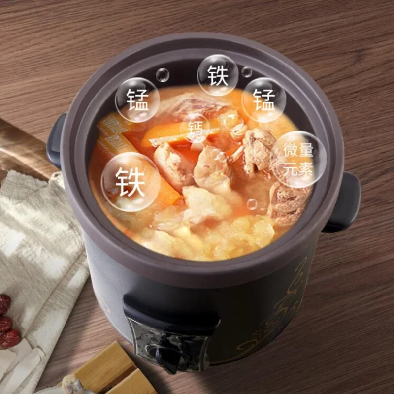 หม้อต้มซุปไฟฟ้า panci Tanah liat ม่วง220V สำหรับใช้ในครัวเรือน10L การค้าความจุเยอะ