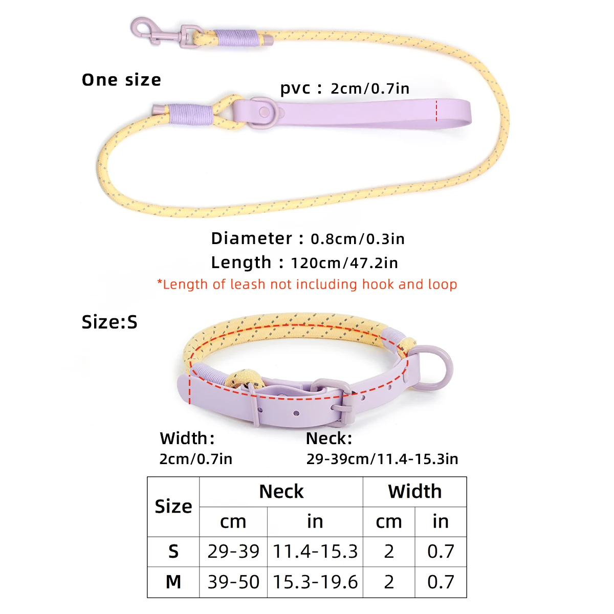 New Pet Lead Collar And Leash Set 3M Reflective effect safety dog Collar suit Pink Ad Purple Nylon Handmade Webbing Dog Supplies